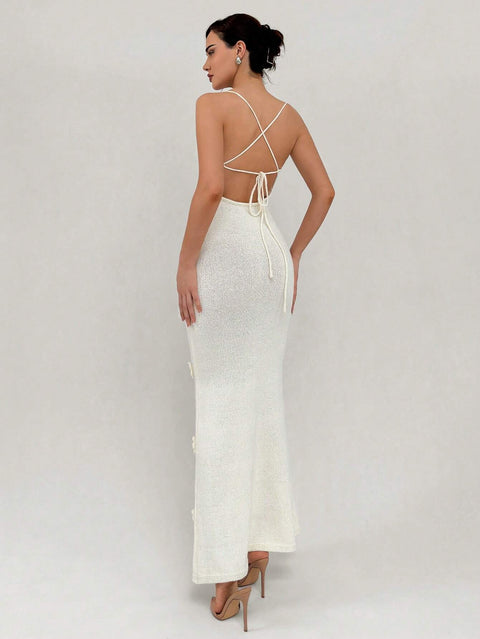 Elegant Backless Knit Dress